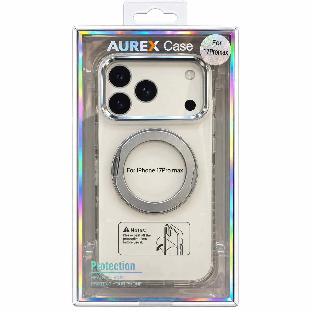 AUREX 360° Stand Magsafe Clear Case